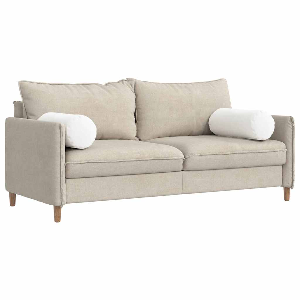 Cuscini a rullo 2 pcs Bianco Ø 25 x 70 cm Tessuto | homemem39