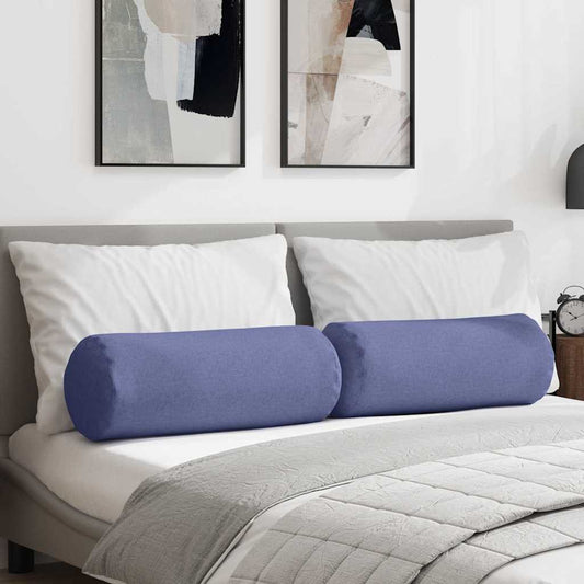 Cuscini a rullo 2 pcs Blu jeans Ø 25 x 70 cm Tessuto | homemem39