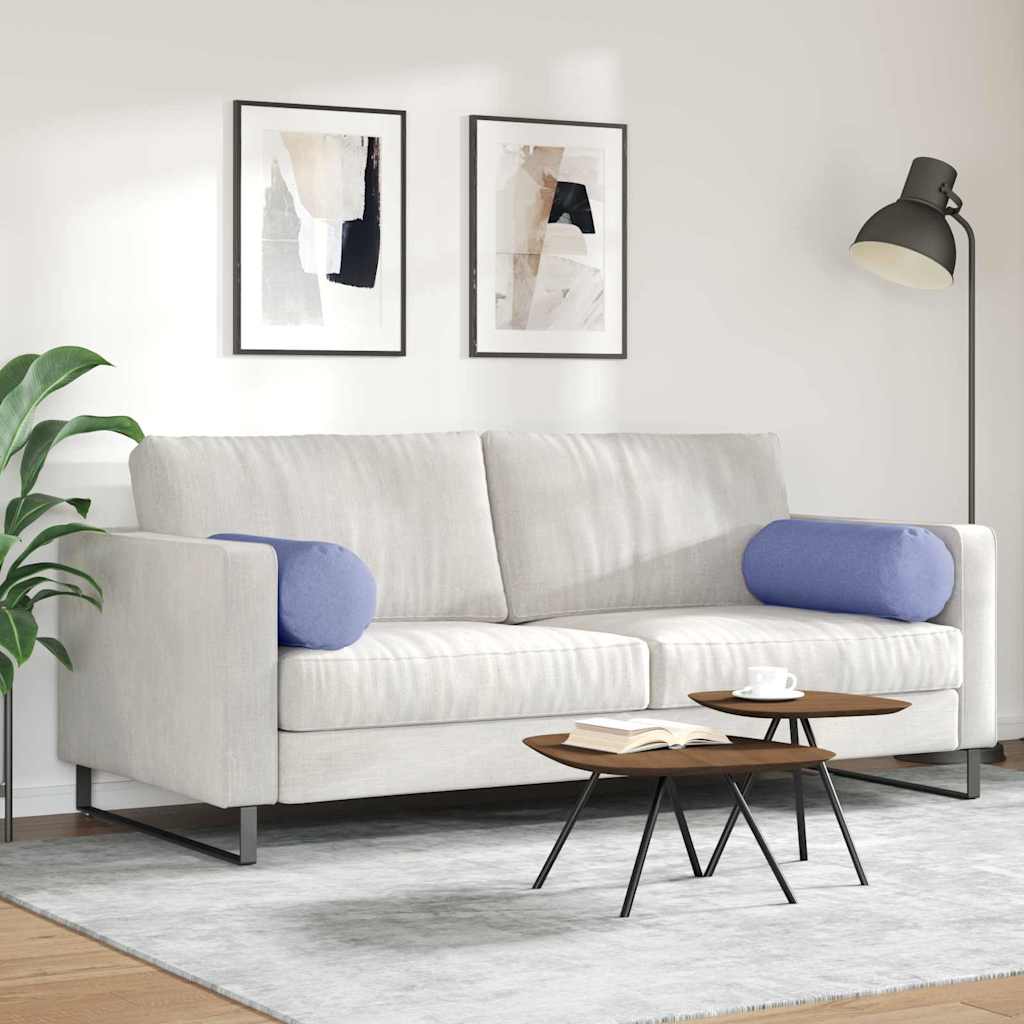 Cuscini a rullo 2 pcs Blu jeans Ø 25 x 70 cm Tessuto | homemem39