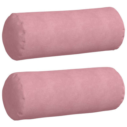 Cuscini a rullo 2 pcs Rosa Ø 25 x 70 cm Tessuto in Cords | homemem39