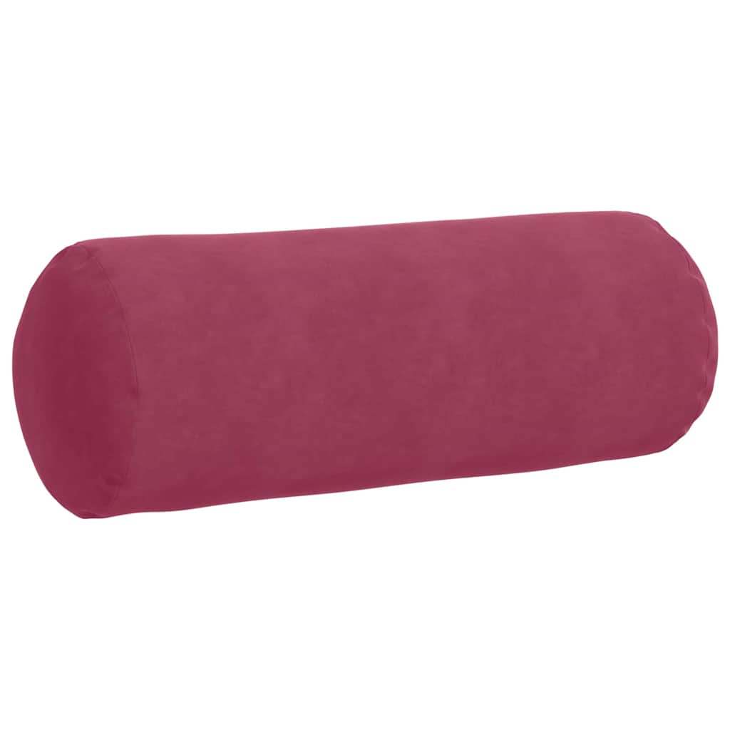 Cuscini a rullo 2 pcs Rosso Vino Ø 25 x 70 cm Tessuto in Cords | homemem39