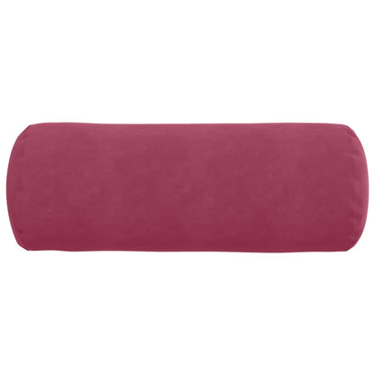 Cuscini a rullo 2 pcs Rosso Vino Ø 25 x 70 cm Tessuto in Cords | homemem39