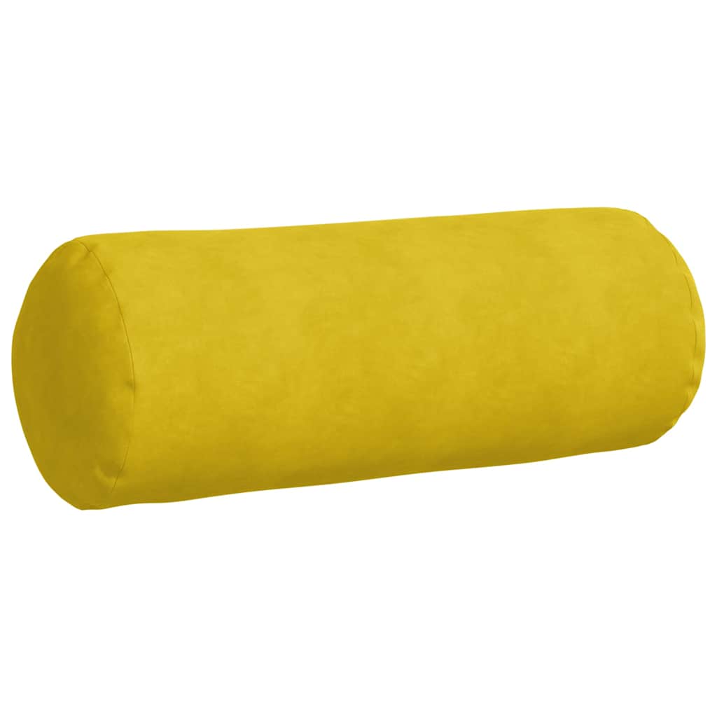 Cuscini a rullo 2 pcs Giallo Ø 25 x 70 cm Tessuto in Cords | homemem39