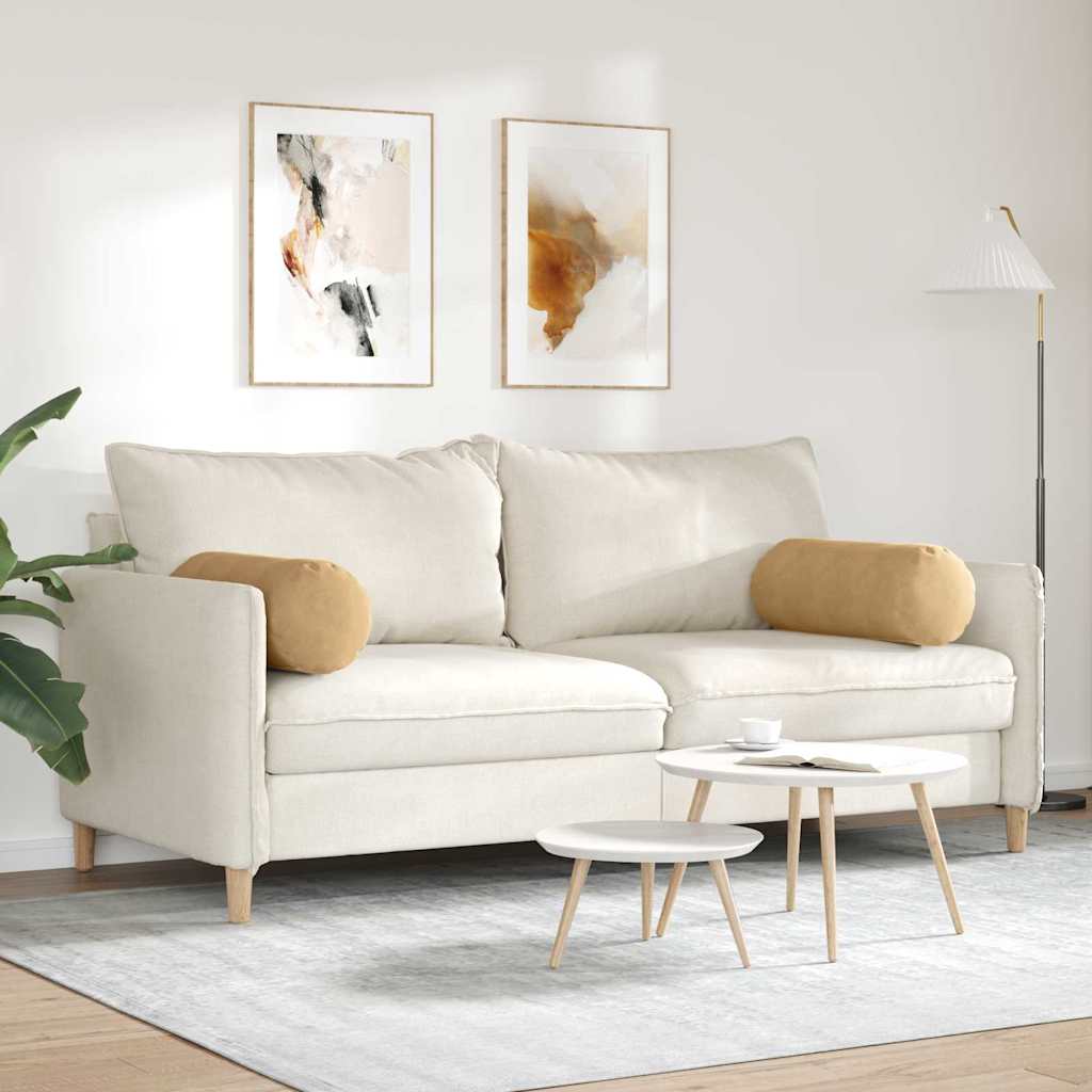 Cuscini a rullo 2 pcs Marrone Ø 25 x 70 cm Tessuto in Cords | homemem39