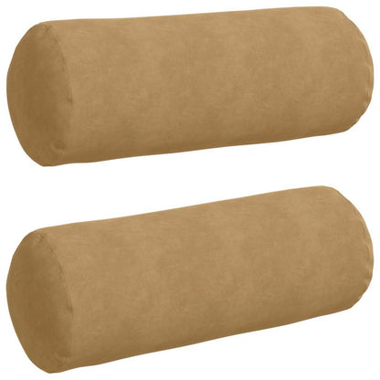 Cuscini a rullo 2 pcs Marrone Ø 25 x 70 cm Tessuto in Cords | homemem39