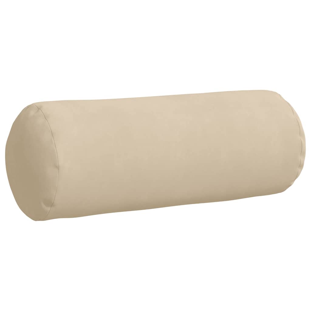 Cuscini a rullo 2 pcs Crema Ø 25 x 70 cm Tessuto in Microfibra | homemem39