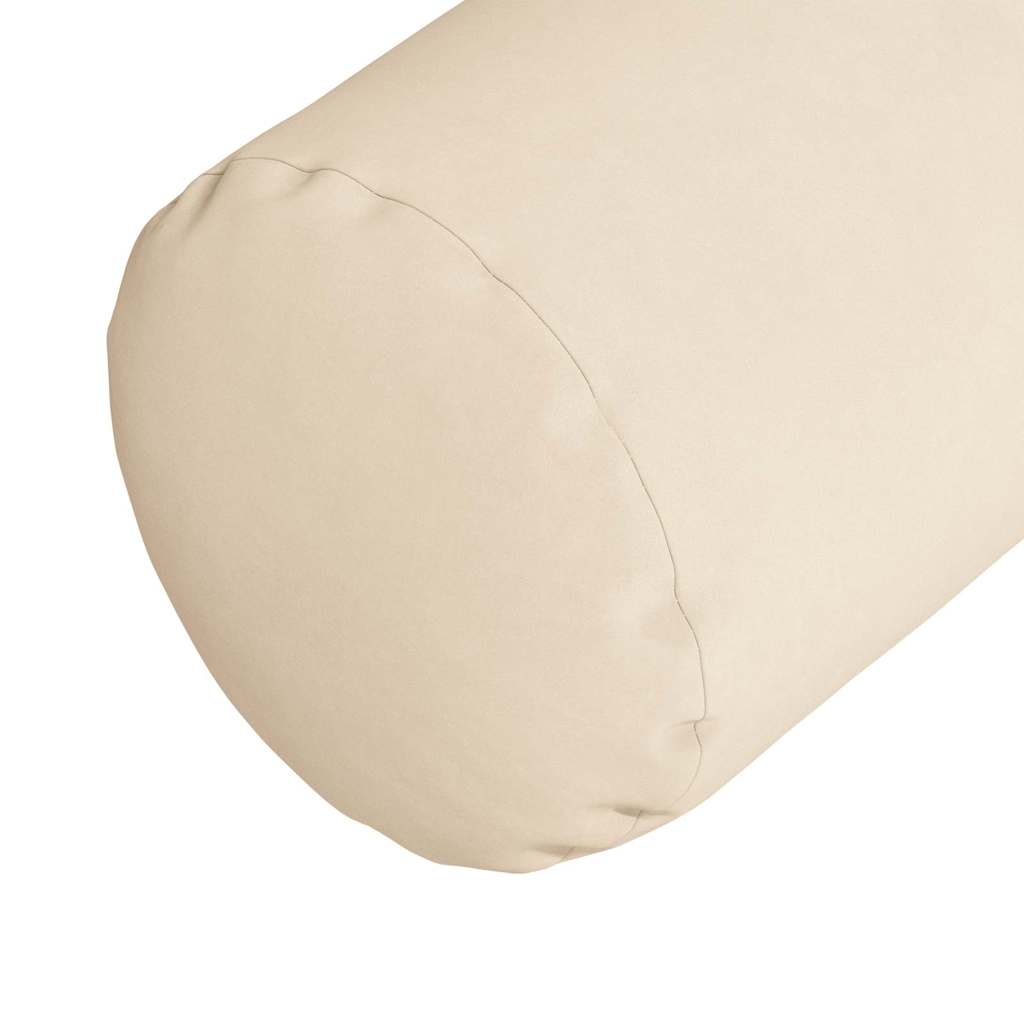 Cuscini a rullo 2 pcs Beige Ø 25 x 70 cm Tessuto in Microfibra | homemem39