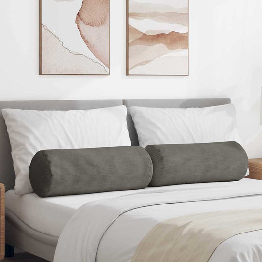 Cuscini a rullo 2 pcs Grigio chiaro Ø 25 x 70 cm | homemem39