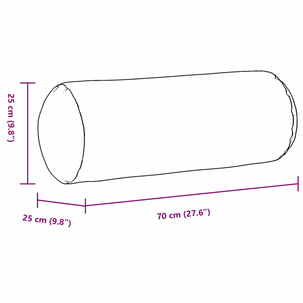 Cuscini a rullo 2 pcs Blu Ø 25 x 70 cm Tessuto in Cords | homemem39