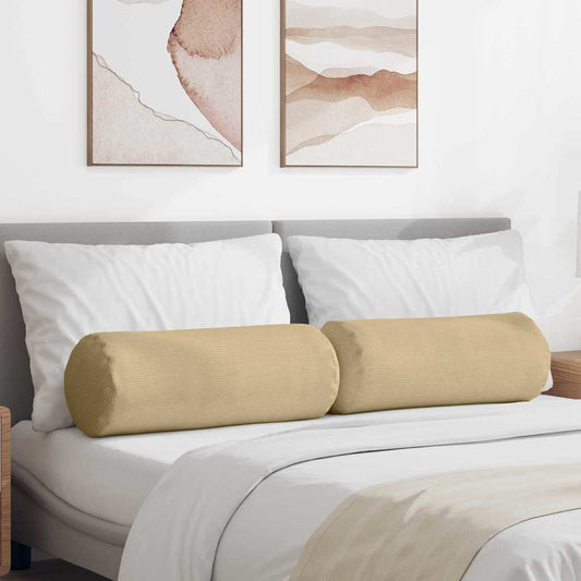 Cuscini a rullo 2 pcs Grigio Verde Ø 25 x 70 cm | homemem39
