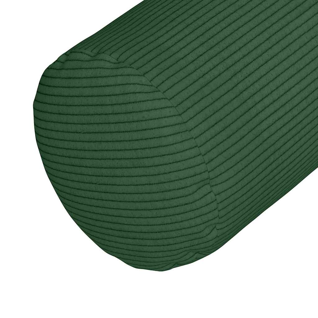 Cuscini a rullo 2 pcs Verde Scuro Ø 25 x 70 cm Tessuto in Cords | homemem39