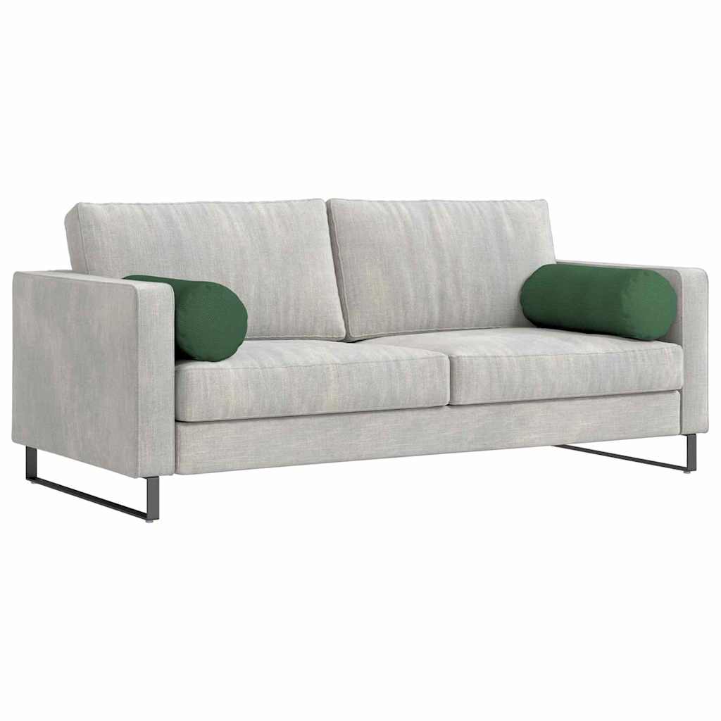 Cuscini a rullo 2 pcs Verde Scuro Ø 25 x 70 cm Tessuto in Cords | homemem39