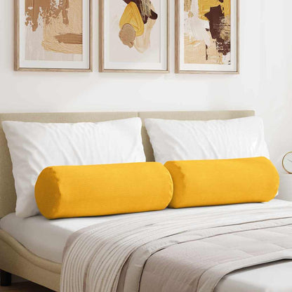 Cuscini a rullo 2 pcs Giallo Chiaro Ø 25 x 70 cm | homemem39
