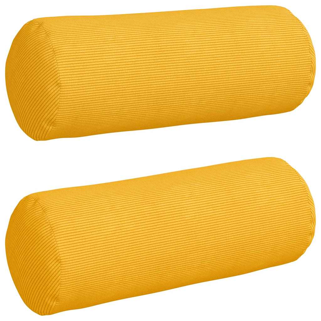 Cuscini a rullo 2 pcs Giallo Chiaro Ø 25 x 70 cm | homemem39
