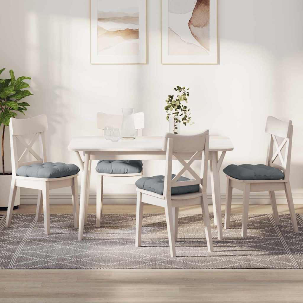 Cuscini per Seduta 4 pcs Grigio chiaro 40 x 40 x 12 cm Tessuto | homemem39