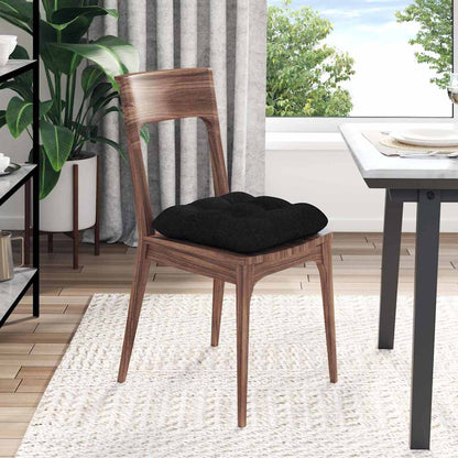 Cuscini per Seduta 4 pcs Nero 40 x 40 x 12 cm Tessuto | homemem39