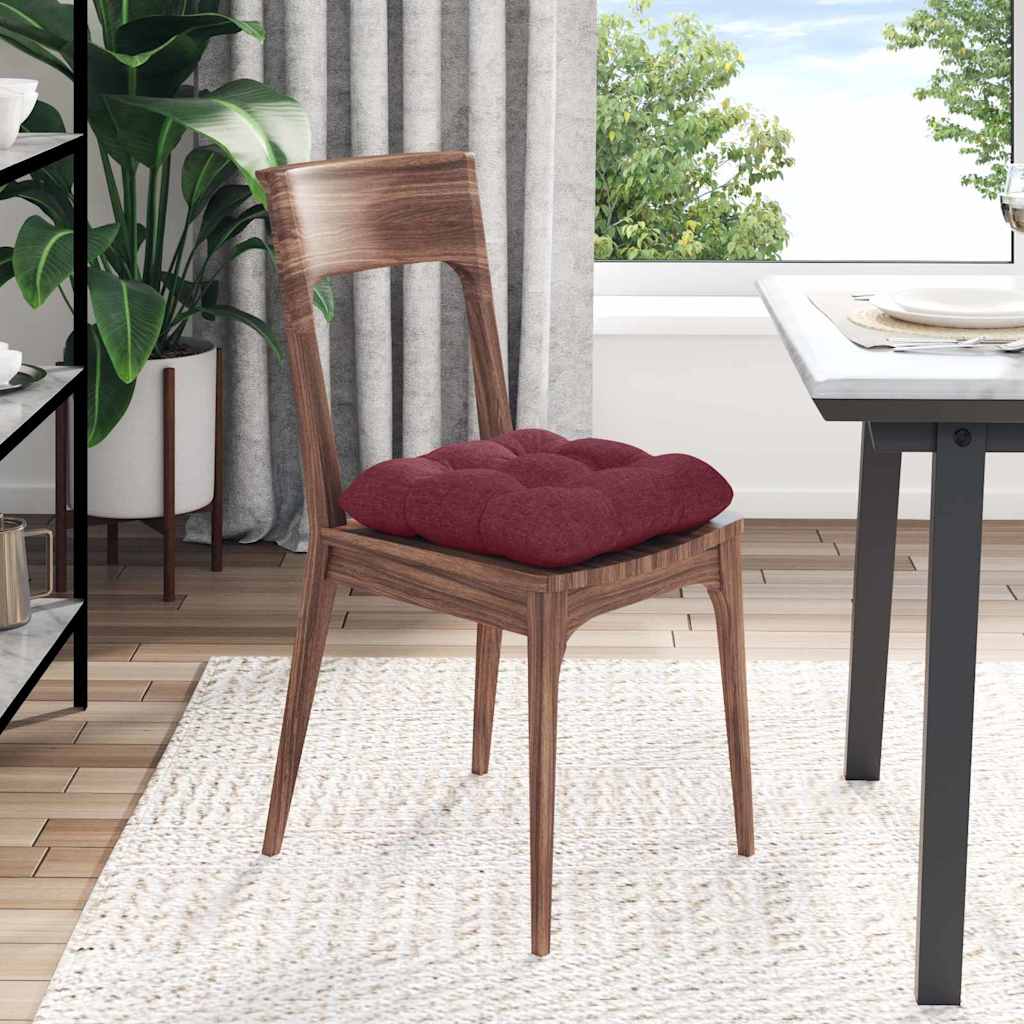 Cuscini per Seduta 4 pcs Rosso Vino 40 x 40 x 12 cm Tessuto | homemem39