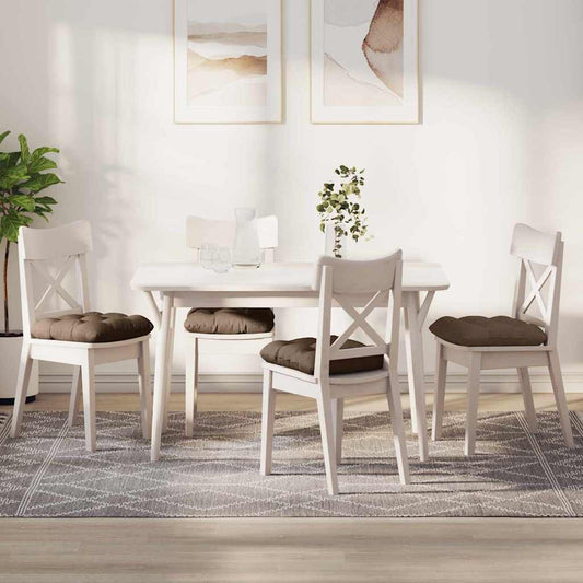 Cuscini per Seduta 4 pcs Marrone 40 x 40 x 12 cm Tessuto | homemem39