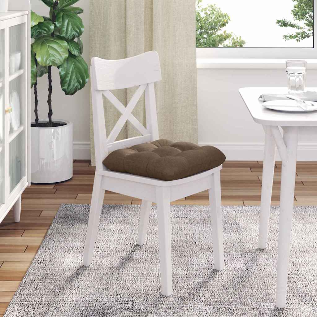 Cuscini per Seduta 4 pcs Marrone 40 x 40 x 12 cm Tessuto | homemem39