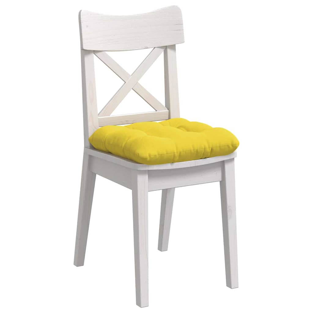 Cuscini per Seduta 4 pcs Giallo Chiaro 40 x 40 x 12 cm Tessuto | homemem39