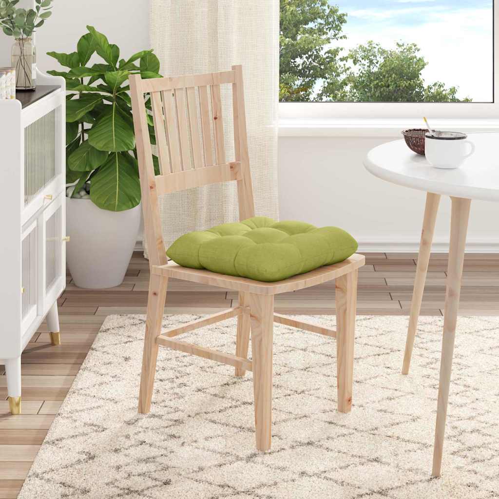 Cuscini per Seduta 4 pcs Verde chiaro 40 x 40 x 12 cm Tessuto | homemem39