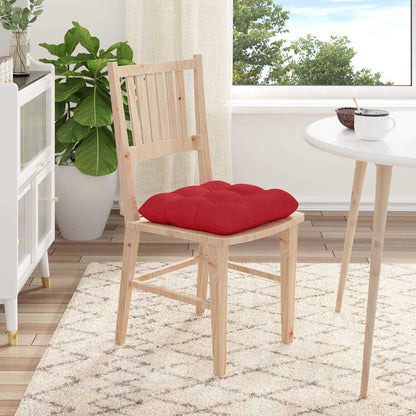Cuscini per Seduta 4 pcs Rosso 40 x 40 x 12 cm Tessuto | homemem39