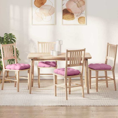 Cuscini per Seduta 4 pcs Rosa 40 x 40 x 12 cm Tessuto | homemem39