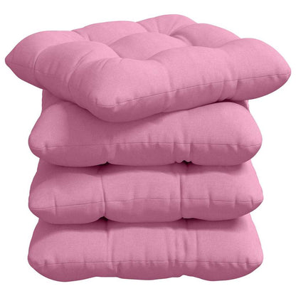 Cuscini per Seduta 4 pcs Rosa 40 x 40 x 12 cm Tessuto | homemem39