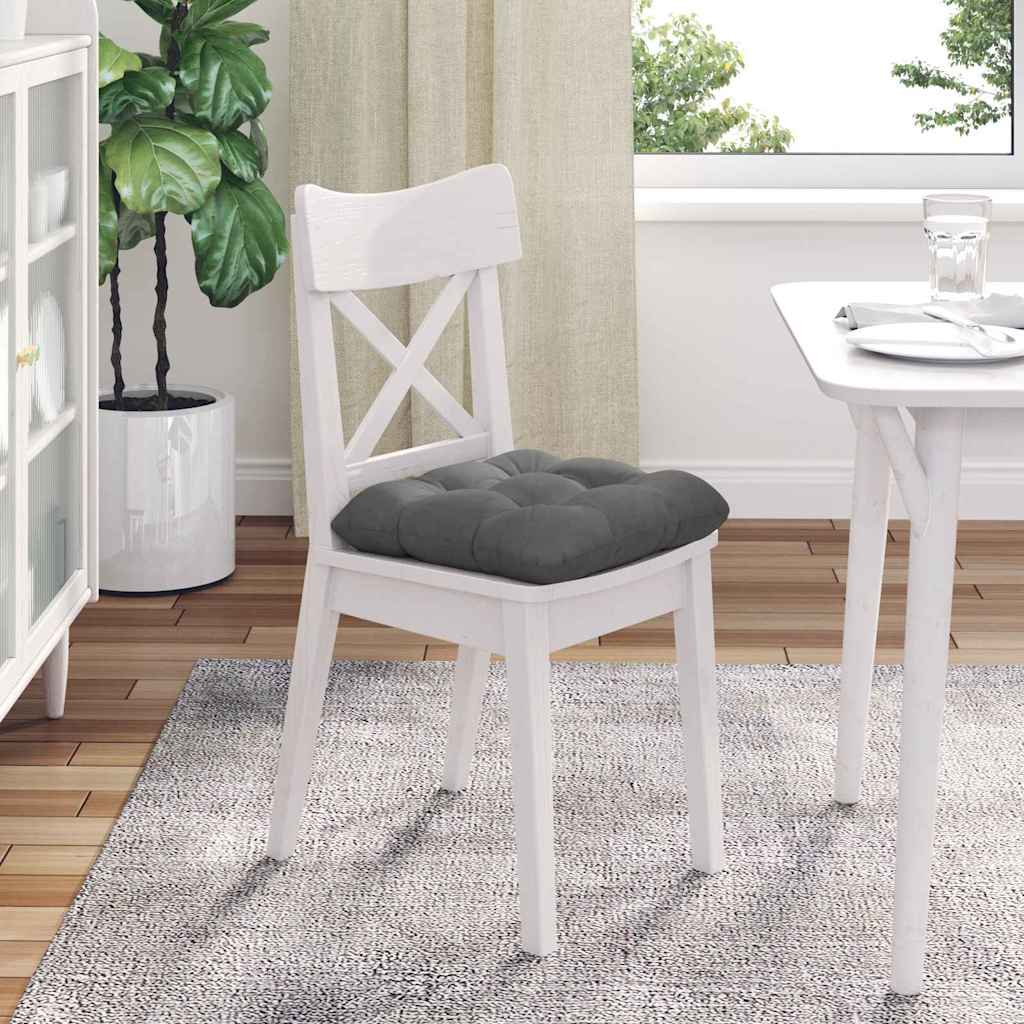 Cuscini per Seduta 4 pcs Grigio scuro 40 x 40 cm | homemem39