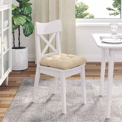 Cuscini per Seduta 4 pcs Crema 40 x 40 cm Tessuto in Microfibra | homemem39