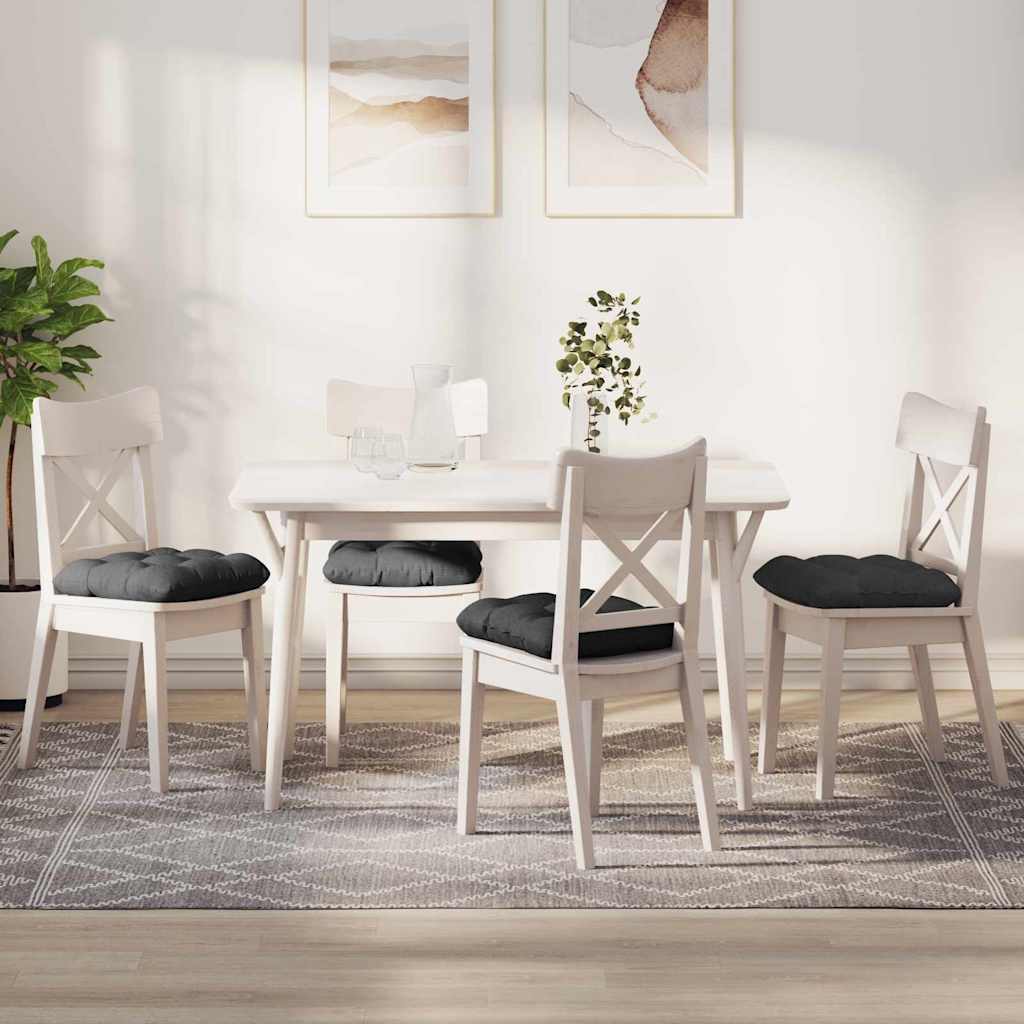 Cuscini per Seduta 4 pcs Grigio scuro 40 x 40 cm | homemem39