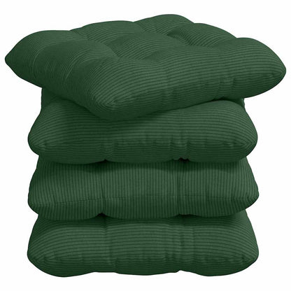 Cuscini per Seduta 4 pcs Verde Scuro 40 x 40 cm | homemem39