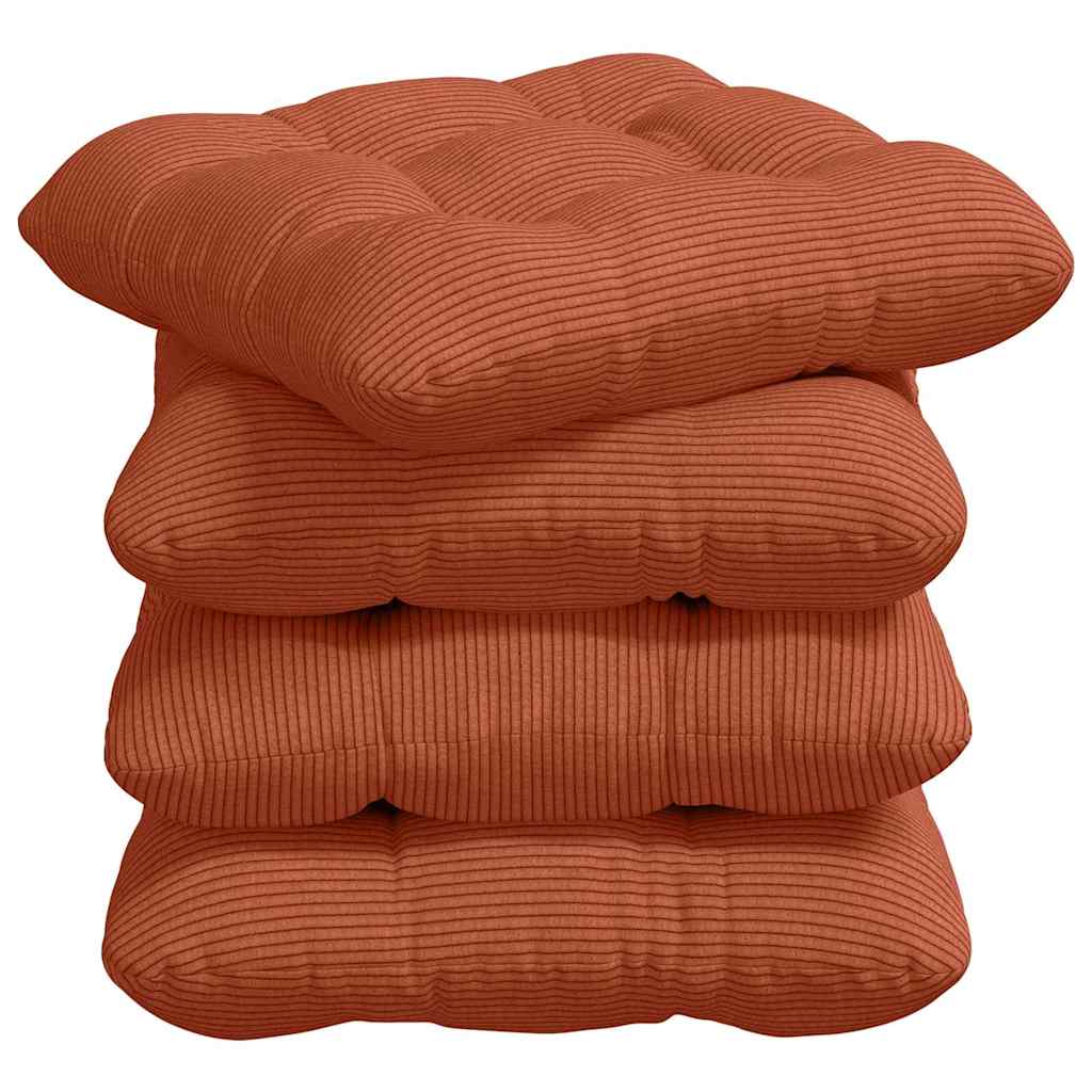 Cuscini per Seduta 4 pcs Rosso Arancio 40 x 40 cm | homemem39