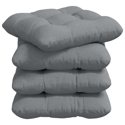 Cuscini per Seduta 4 pcs Grigio chiaro 45 x 45 x 12 cm Tessuto | homemem39