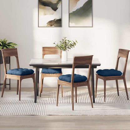 Cuscini per Seduta 4 pcs Blu 45 x 45 x 12 cm Tessuto | homemem39