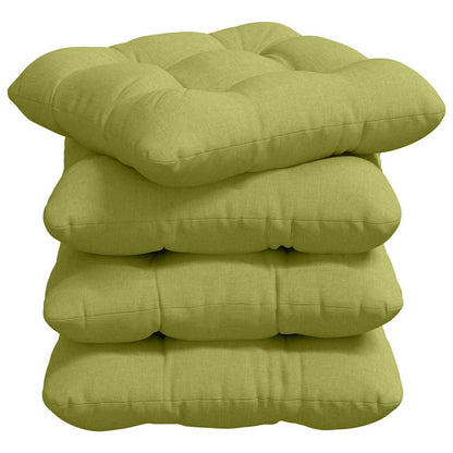 Cuscini per Seduta 4 pcs Verde chiaro 45 x 45 x 12 cm Tessuto | homemem39