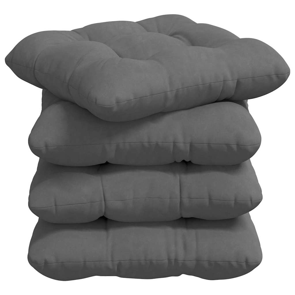 Cuscini per Seduta 4 pcs Grigio scuro 45 x 45 cm | homemem39