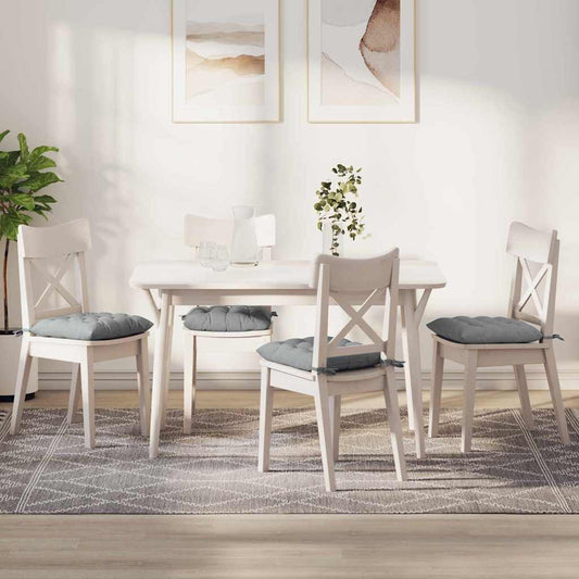 Cuscini per Seduta 4 pcs Grigio chiaro 40 x 40 x 6 cm Tessuto