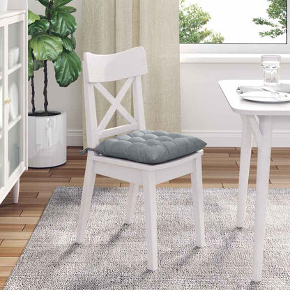 Cuscini per Seduta 4 pcs Grigio chiaro 40 x 40 x 6 cm Tessuto