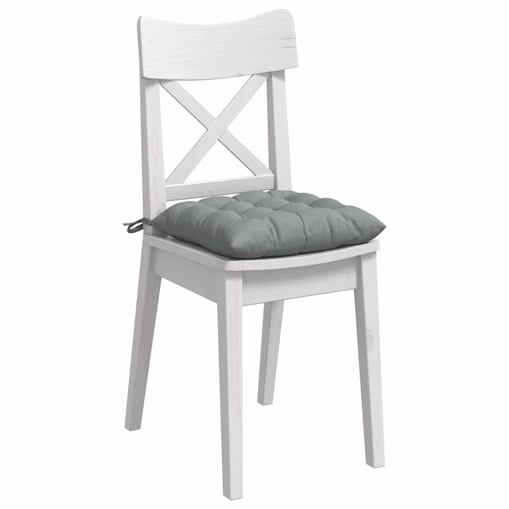 Cuscini per Seduta 4 pcs Grigio chiaro 40 x 40 x 6 cm Tessuto