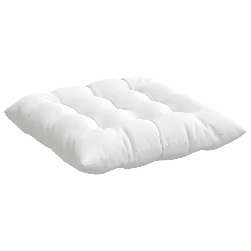 Cuscini per Seduta 4 pcs Bianco 40 x 40 x 6 cm Tessuto | homemem39