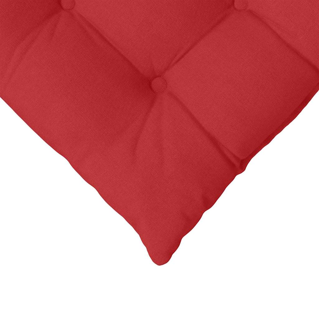 Cuscini per Seduta 4 pcs Rosso 40 x 40 x 6 cm Tessuto | homemem39