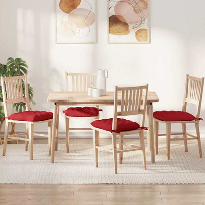 Cuscini per Seduta 4 pcs Rosso 40 x 40 x 6 cm Tessuto | homemem39