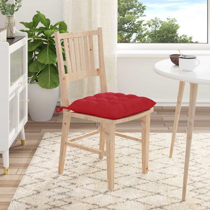 Cuscini per Seduta 4 pcs Rosso 40 x 40 x 6 cm Tessuto | homemem39