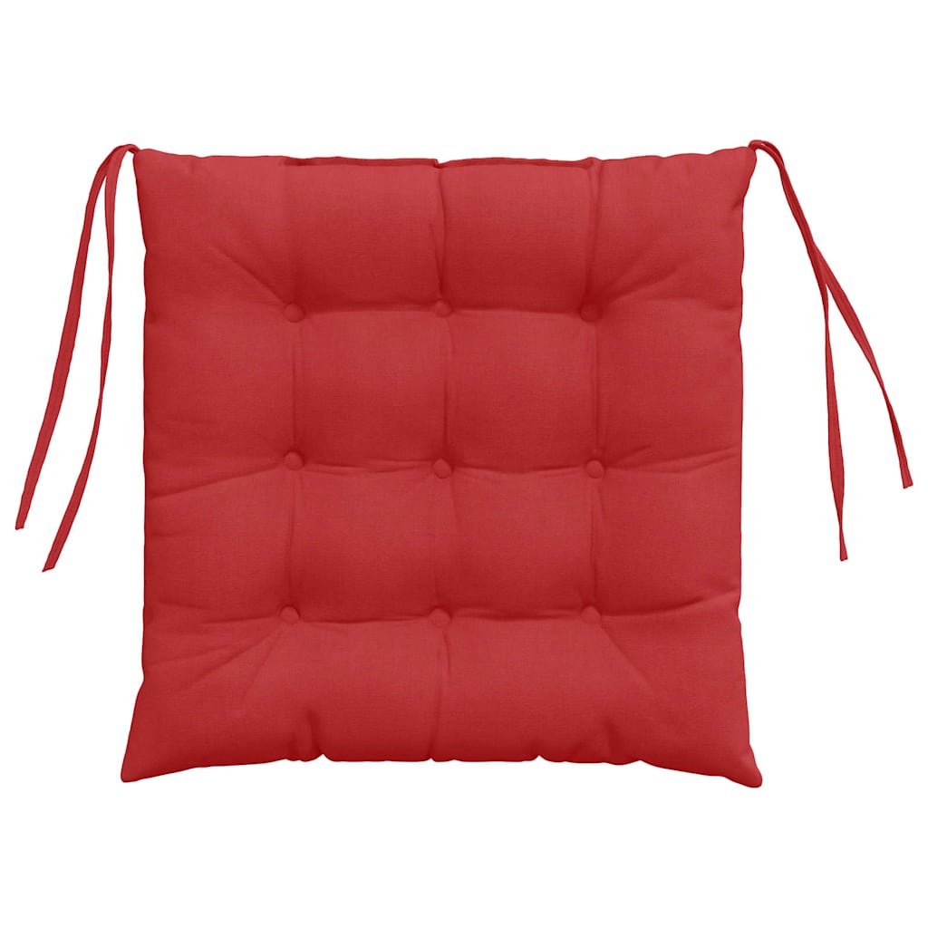 Cuscini per Seduta 4 pcs Rosso 40 x 40 x 6 cm Tessuto | homemem39