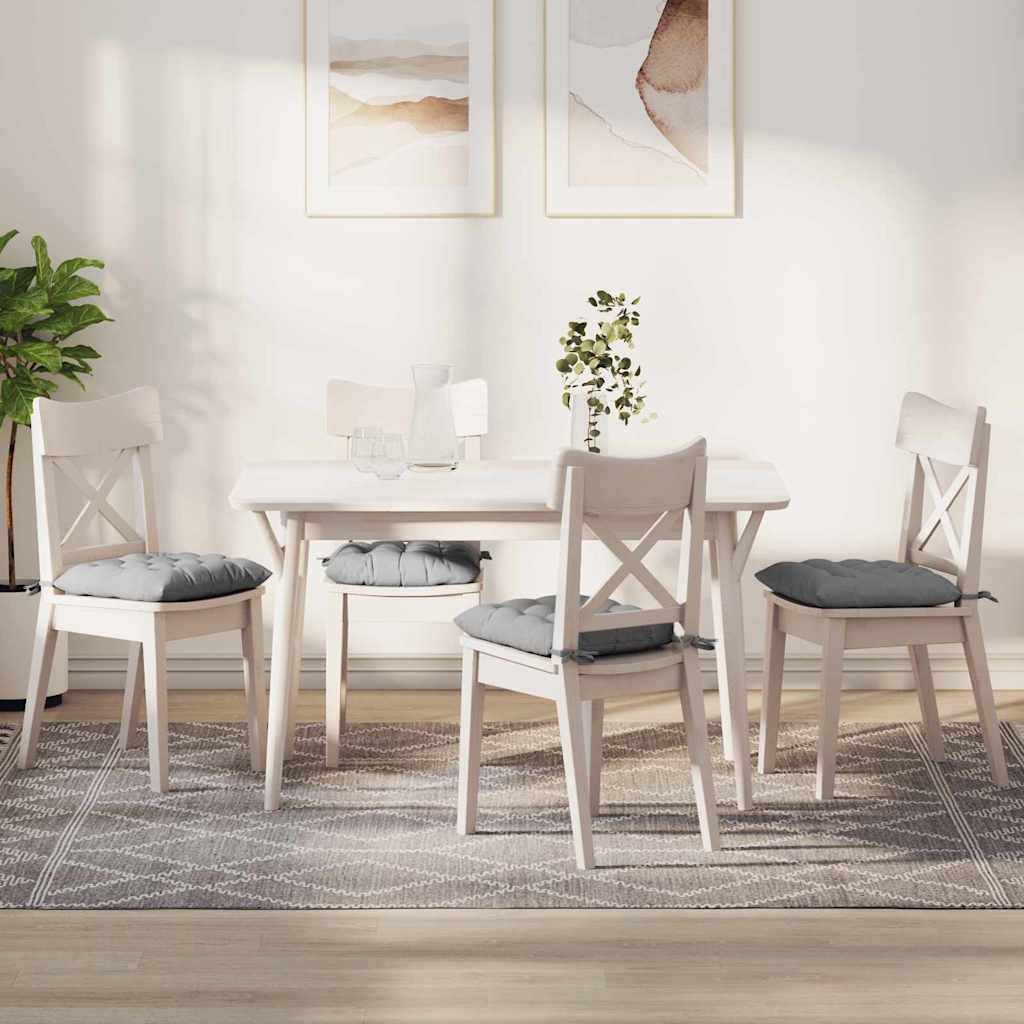 Cuscini per Seduta 4 pcs Grigio Nuvola 40 x 40 x 6 cm Tessuto | homemem39
