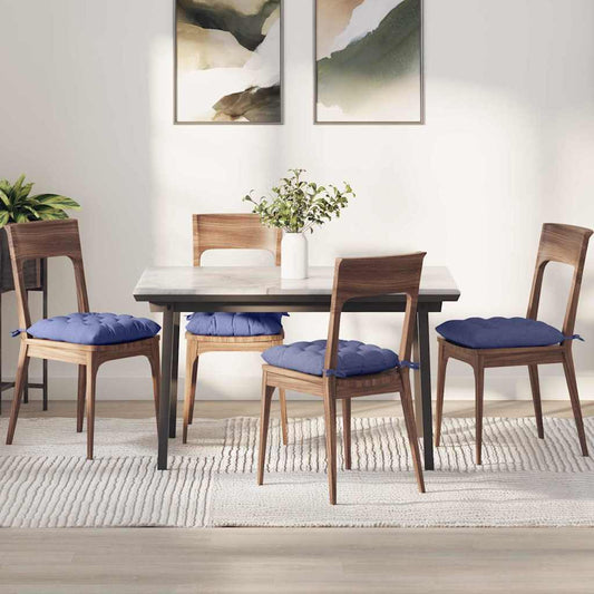 Cuscini per Seduta 4 pcs Blu jeans 40 x 40 x 6 cm Tessuto