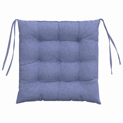 Cuscini per Seduta 4 pcs Blu jeans 40 x 40 x 6 cm Tessuto | homemem39