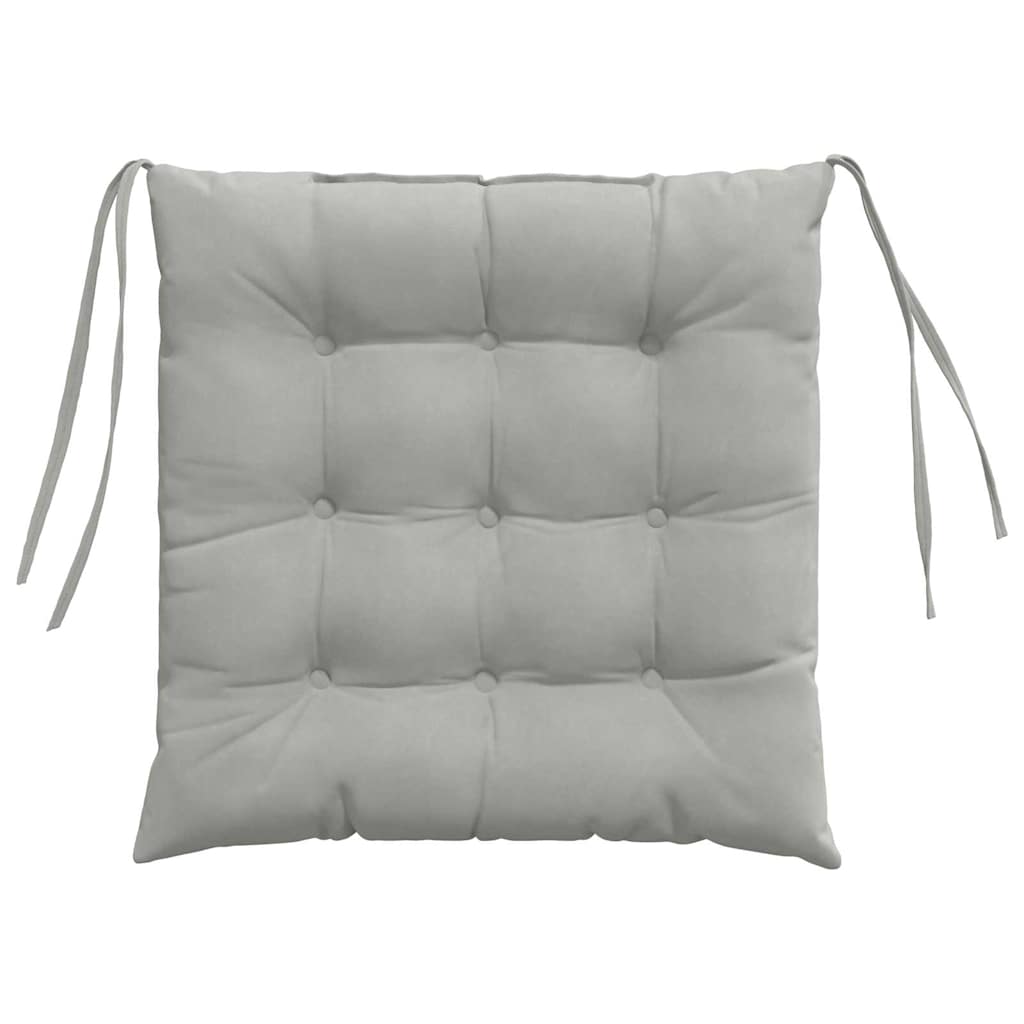 Cuscini per Seduta 4 pcs Grigio chiaro 40 x 40 x 6 cm | homemem39