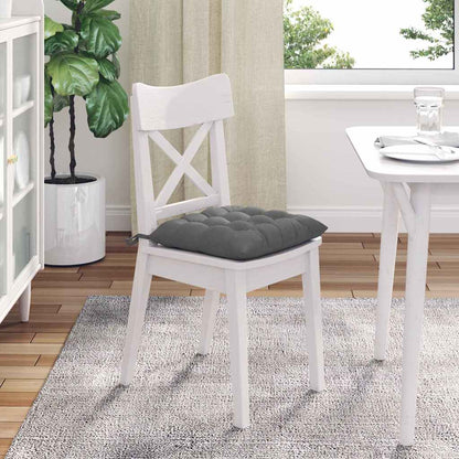 Cuscini per Seduta 4 pcs Grigio scuro 40 x 40 x 6 cm Microfibra | homemem39